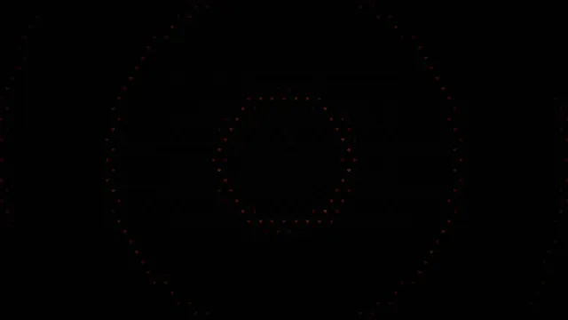 Red Glowing Particles Forming Circle Network Animation