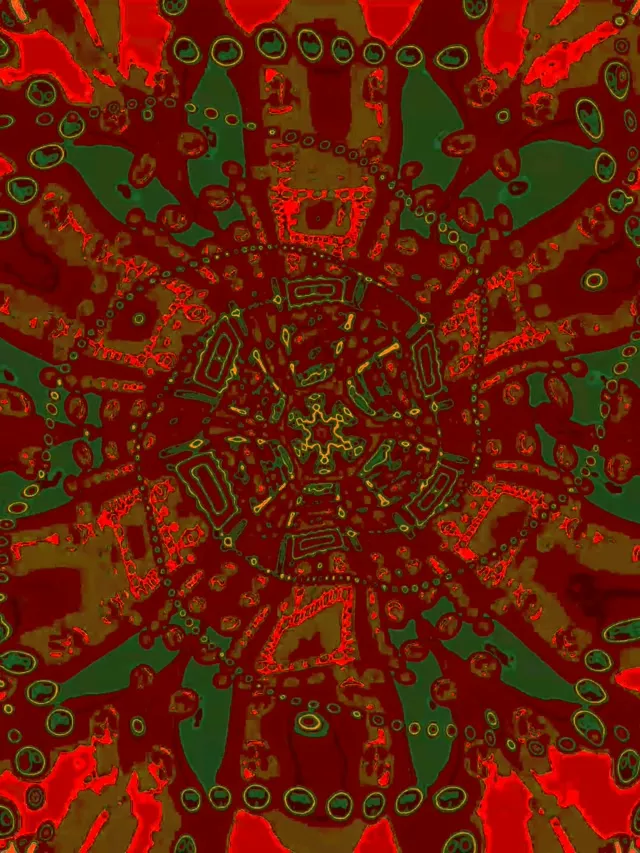 霓虹隧道紅色六角形漩渦 VJ Loop 3:4 iPad 直式 60fps 螢幕保護程式