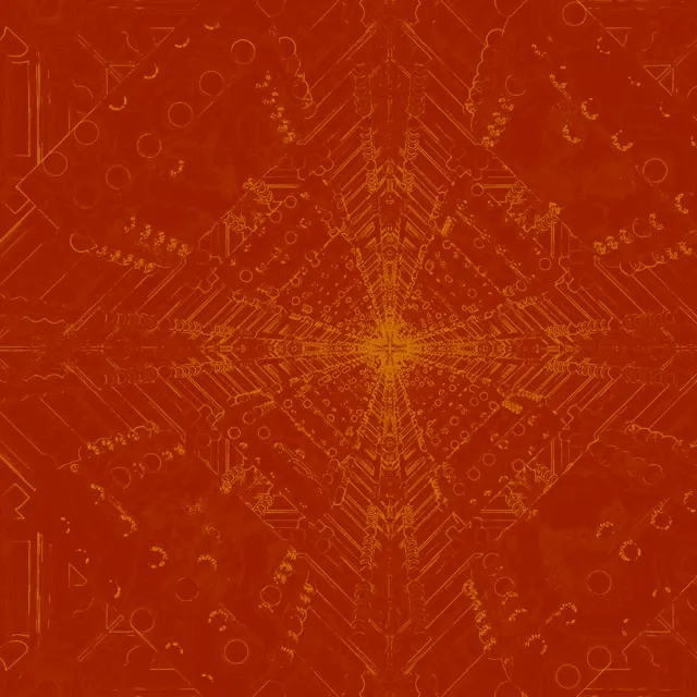 Neon Alagút Mandala Áramkör Robbanás VJ Loop 1:1 Négyzet 60fps Képernyővédő