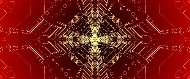 Neon Tunnel Kaleidoscope Diamond Vortex 2.39:1 Cinemascope 60fps VJ Loop Screensaver