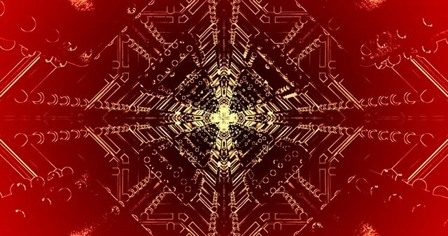 Red Gold Neon Tunnel VJLoops 4K UHD 60FPS Screensaver