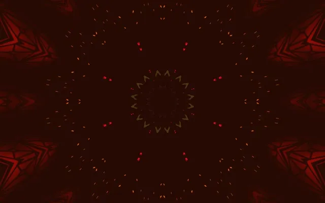 Neon Tunel Crvena Zelena Kaleidoskop Zvezda VJ Loop 60fps 16:10 MacBook Čuvar Ekrana
