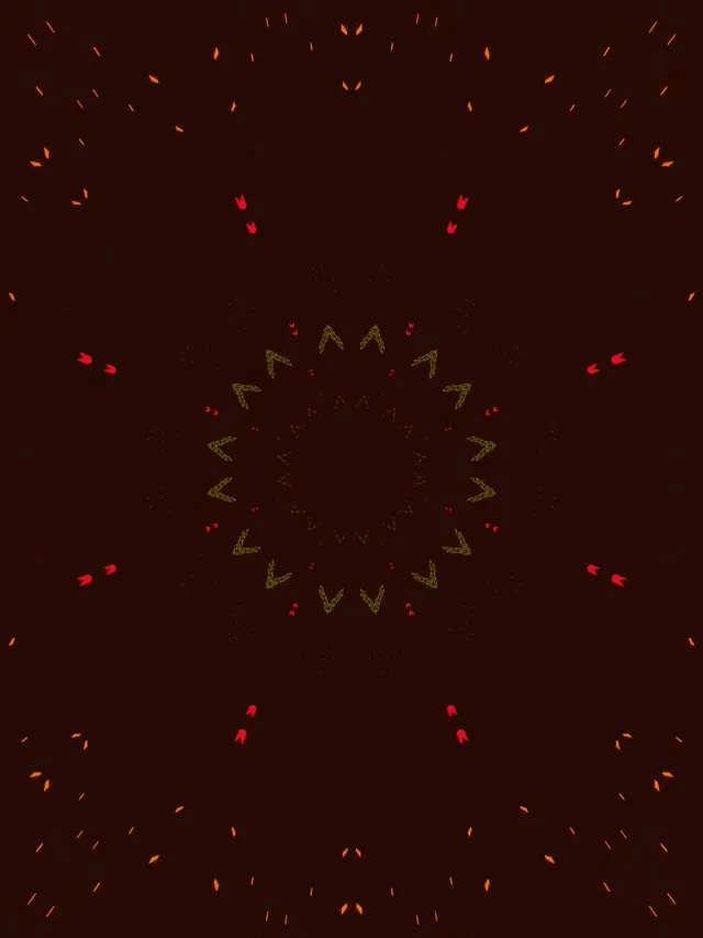 Неон Тунел Црвен Кристал Мандала Vj Loop 3:4 iPad Портрет 60fps Заштедувач на екран