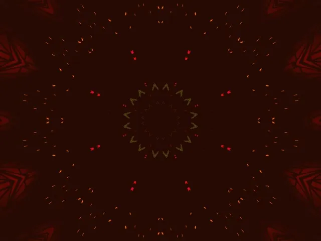 VJ Loop نفق نيون مانديلا نجمة قرمزي 4:3 كلاسيكي 60fps شاشة توقف