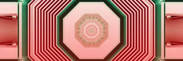 Punainen Vihreä Neon Tunneli Näytönsäästäjä 3:1 Triple Wide 60fps VJLoops