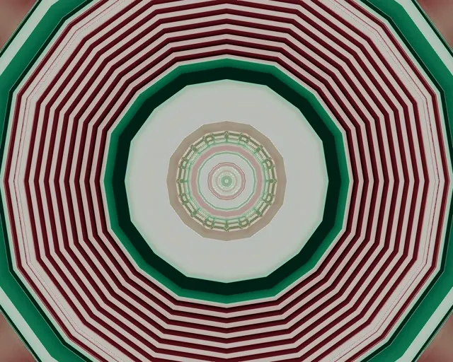 霓虹隧道旋轉八角形渦流 60fps 5:4 工業級螢幕保護程式 VJ Loop