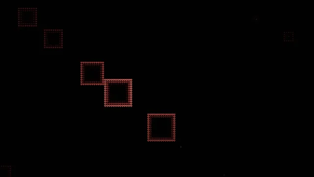 Red Heart Particles Animation on Black Background