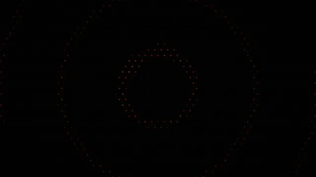 Red Heart Particles Animation on Black Background
