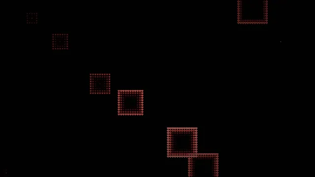 Red Hearts Pixel Art Animation on Black Background