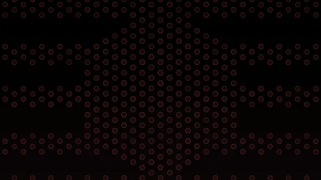 Red Hexagon Grid Motion on Black Background