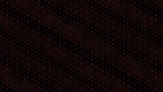 Red Hexagon Pattern on Dark Background 4K