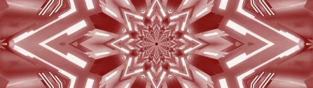Kırmızı Kaleidoskop Yıldız Neon Tünel VJ Loop 32:9 Super Ultrawide 60fps Ekran Koruyucu