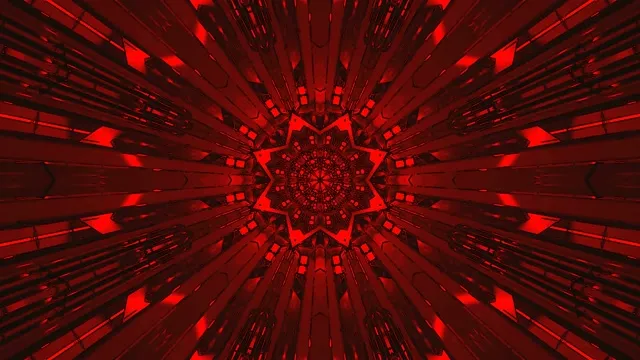 # Red Kaleidoscope VJ Loop | 4K UHD 60FPS Geometric Fractal
