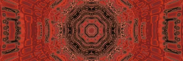 लाल मंडला नियॉन टनल 3:1 Triple Wide 60fps Screensaver VJLoops