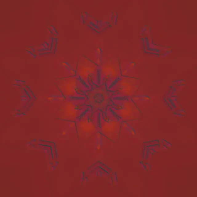 Neon Tünel Kırmızı Fraktal Kar Tanesi Vj Loop 1:1 Kare 60fps Ekran Koruyucu