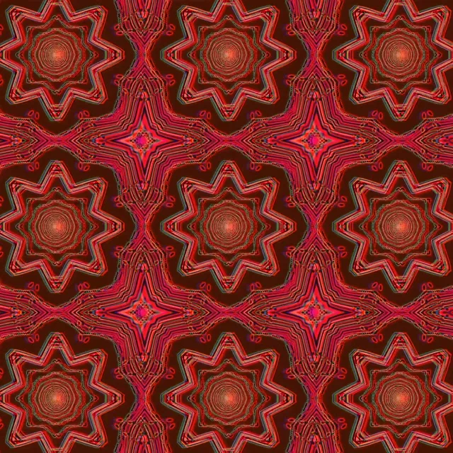 Tunnel la Neon Nyekundu Mandala Vortex Vj Loop 1:1 Square 60fps Screensaver