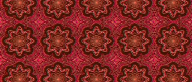 Tunnel la Neon Nyekundu Kaleidoscope Vj Loop 21:9 Ultrawide 60fps Screensaver