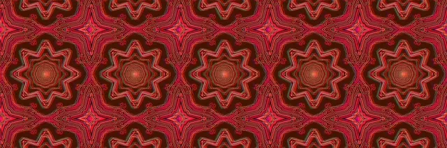 लाल अष्टकोण नीयन टनल 3:1 Triple Wide 60fps स्क्रीनसेवर Vj Loop