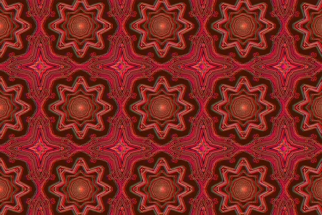 Đường Hầm Neon Đỏ Mandala Xoáy Vòng Vj Loop 3:2 Surface 60fps Screensaver