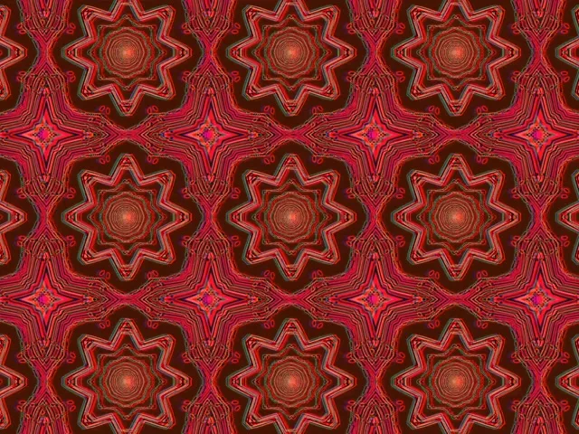 Vj loop Đường Hầm Neon Mandala Bát Giác Đỏ 4:3 classic 60fps Screensaver