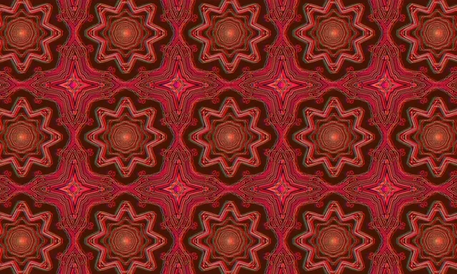 Neon Tonnel Rooi Mandala Vorteks Skermbeskermer 5:3 Wide 60fps Vj Loop