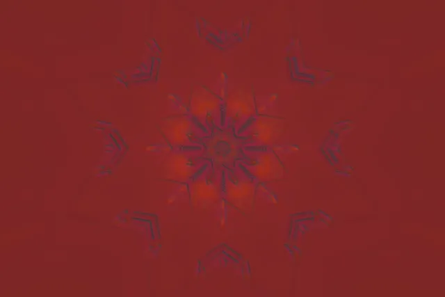 Neontunnel Rød Snøfnugg Kaleidoskop VJ Loop 3:2 Surface 60fps Skjermsparer