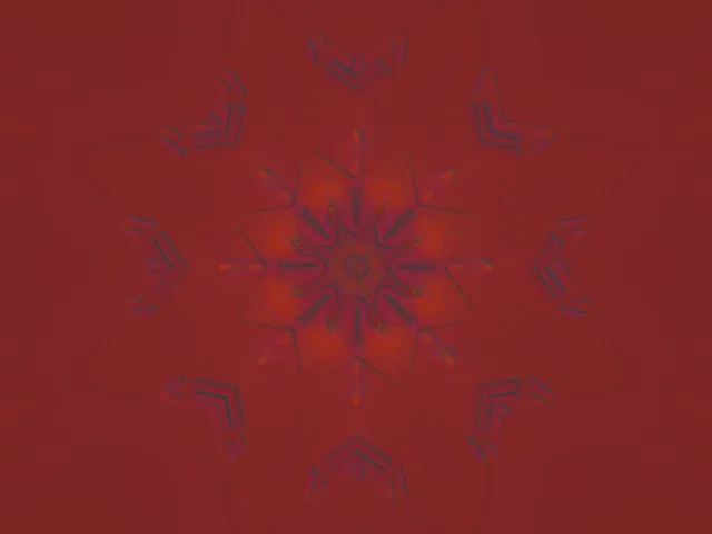 Neon Tünel Kırmızı Kar Tanesi Kaleydoskop Vj Loop 4:3 Klasik 60fps Ekran Koruyucu