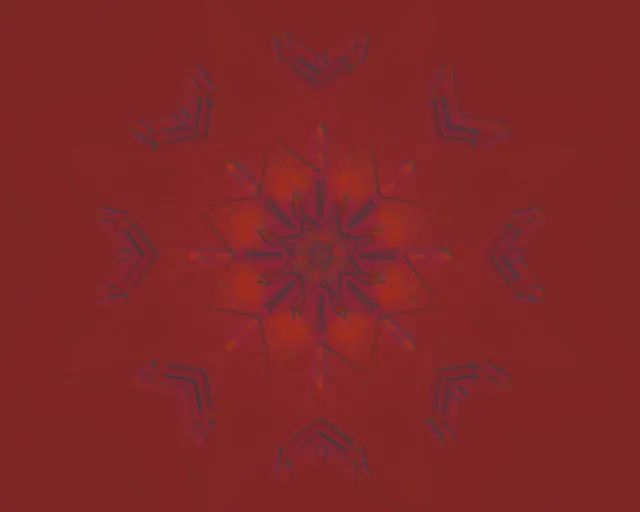 Neon Tunnel Vörös Hópehely Mandala Vj Loop 5:4 industrial 60fps képernyővédő