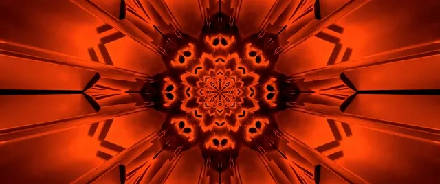 Tunnel Neon Rosso Mandala Screensaver 60fps 2.39:1 Cinemascope VJLoops