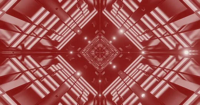 Red Neon Grid Tunnel | 4K VJ Loop | Modern Light Effects 60fps