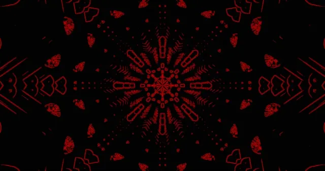 Red Neon Mandala VJ Loop 4K 60fps | Hypnotic