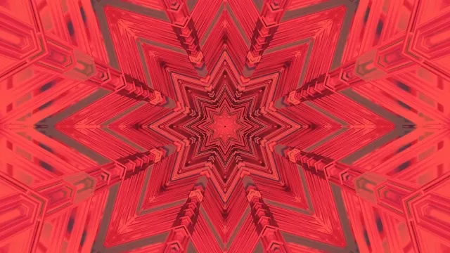 Red Neon Star Tunnel 4K 60fps | Kaleidoscope VJ Loop Screensaver