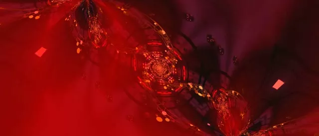 Red Neon Tunnel 21:9 Ultrawide 60fps Screensaver - Pulsating Vortex Loop