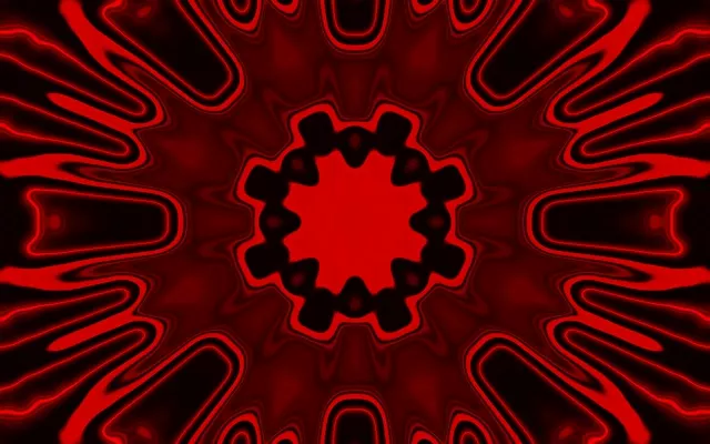 Punainen neonin tunneli sykkivä säteittäinen purskahdus 16:10 Macbook 60fps Screensaver VJ Loop