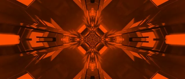 Red Neon Tunnel Kaleidoscope Vortex 21:9 Ultrawide 60fps Screensaver