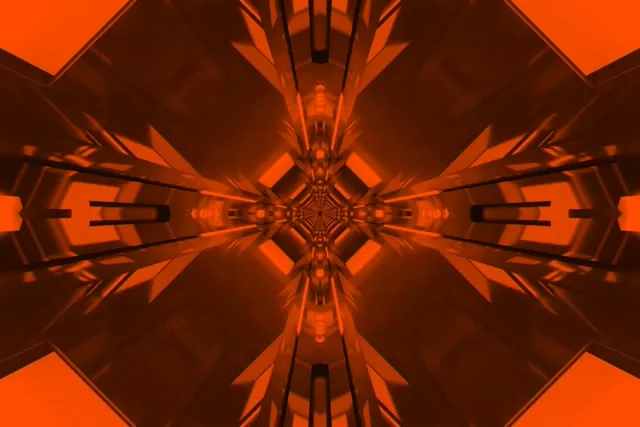 Red Neon Tunnel Kaleidoscope Vortex | 3:2 Surface 60fps Screensaver