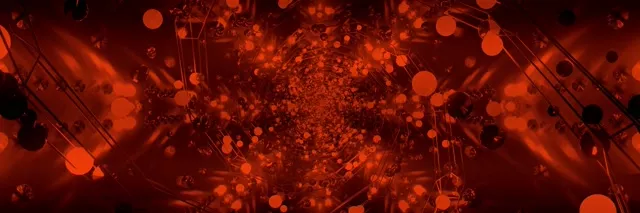 Rød Neontunnel Bokeh Skjermsparer VJ Loop 3:1 Trippel Bred 60fps