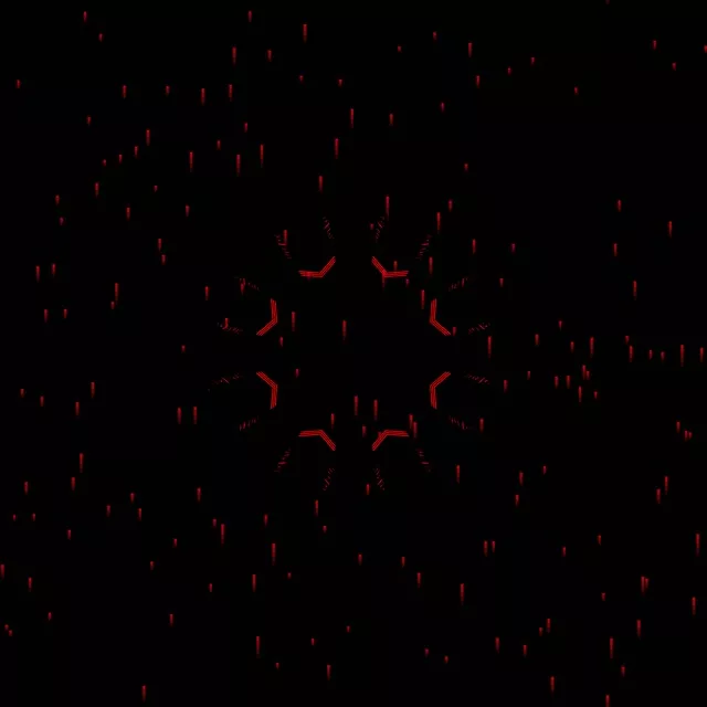 Rød Neon Tunnel Fraktal Pauseskærm 1:1 Firkantet 60fps VJ Loop