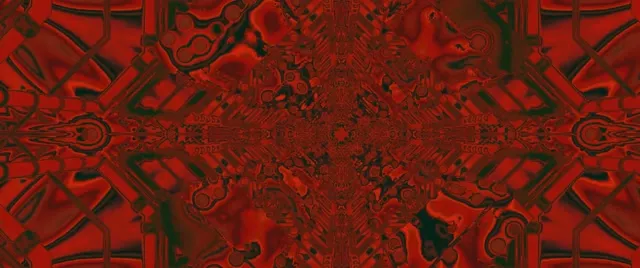Röd Fraktal Kaleidoskop Neontunnel VJ Loop 2.39:1 Cinemascope 60fps Skärmsläckare