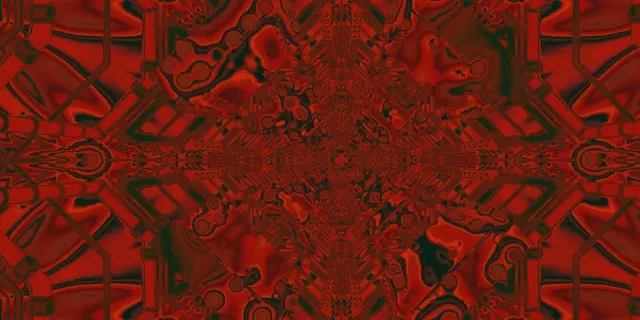 紅碎形萬花筒霓虹隧道 VJ Loop 2:1 Univisium 60fps 螢幕保護程式