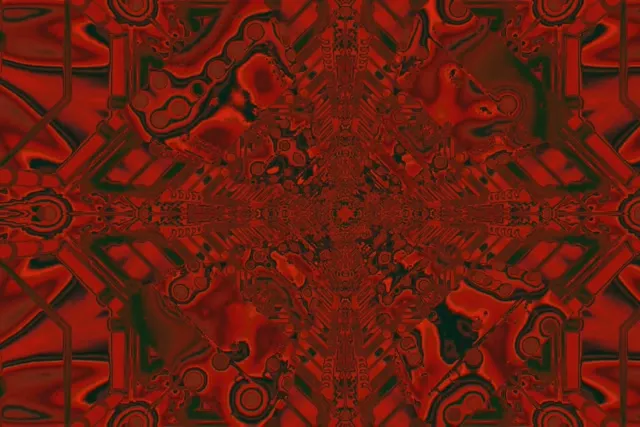 Fractal Vermell Caleidoscopi Túnel de Neó VJ Loop 3:2 Surface 60fps Protector de Pantalla
