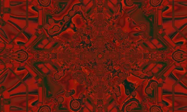 Röd Fraktal Kaleidoskop Neontunnel Vj Loop 5:3 Wide 60fps Skärmsläckare