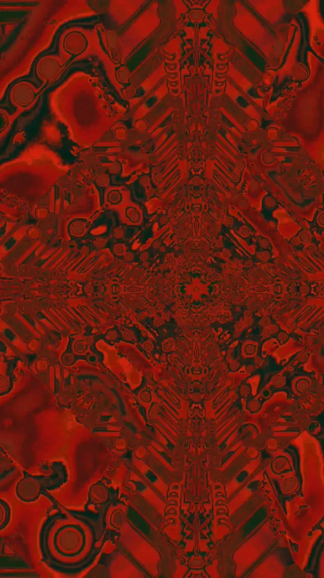 Piros Fraktál Kaleidoszkóp Neon Alagút Vj Loop 9:16 Reels 60fps Képernyővédő