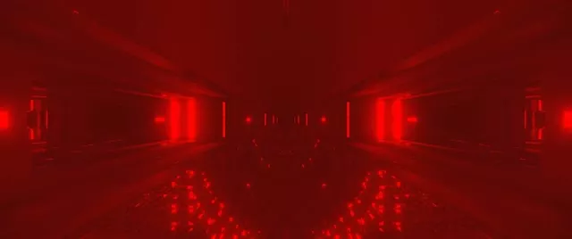 紅色霓虹隧道發光地面 VJ Loop 2.39:1 電影比例 60fps 螢幕保護程式