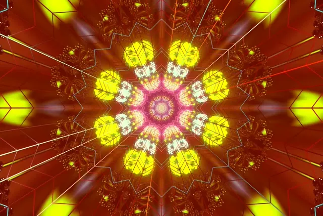 Đường Hầm Neon Đỏ Ngôi Sao Vạn Hoa Thống Vj Loop 3:2 Surface 60fps Screensaver