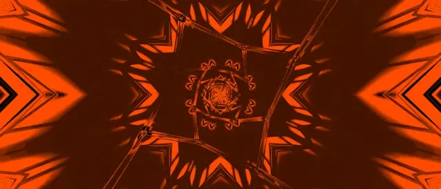 Crveni Fraktal Kaleidoskop Neon Tunel VJLoops 21:9 Ultrawide 60fps Čuvar Ekrana