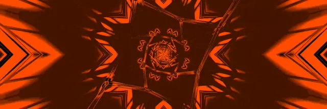 Tunnel Neon Stella Frattale Rosso 3:1 Triple Wide 60fps Salvaschermo VjLoops