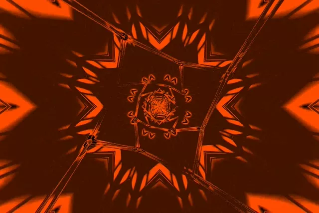 Σήραγγα Neon Red Star Kaleidoscope Vj Loop 3:2 surface 60fps screensaver
