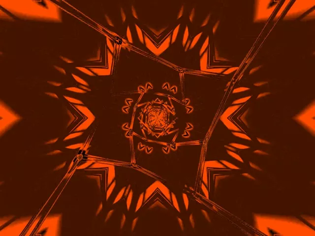 Túnel de Neón Vermello Estrela Caleidoscopio Vj Loop 4:3 Classic 60fps Protector de Pantalla