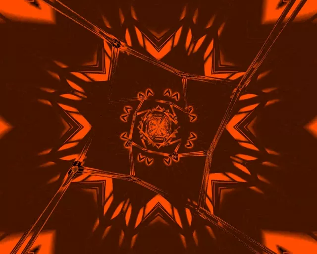 Czerwony Wybuch Gwiazdy Tunel Neonowy 5:4 industrial 60fps Wygaszacz VJ Loop